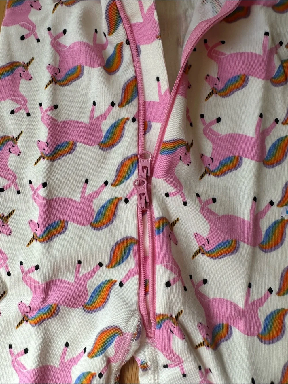 New! 🔥 Hanna Andersson Pink Unicorn Double Zip Romper